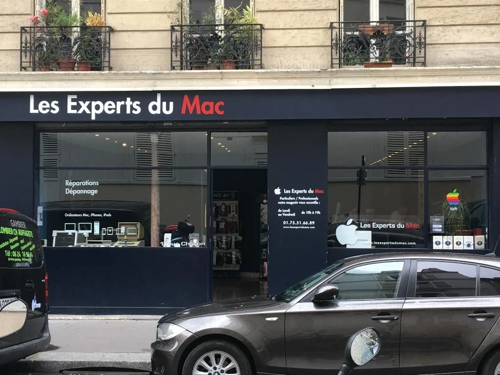 Ancienne devanture Les Experts du Mac - Atelier de réparation Mac à Paris